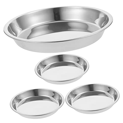 VERDANVERSE 4 Stück Katzenschalen Teiliges Flache Futterschalen für Katzen Praktische Futternäpfe für Wasser und Futter Leicht zu Reinigen und Langlebig Schüsseln für Haustiere von VERDANVERSE