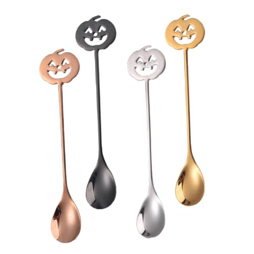 VERDANVERSE 4 Stück Kreative Kürbisform Dessert Löffel aus hochwertigem Metall Vielseitig für Kaffee Pudding Eis und Hotelservice Stilvoll für Halloween und Besondere Anlässe VERDANVERSE 4 Stück Kreative Kürbisform Dessert Löffel aus hochwertigem Metall Vielseitig für Kaffee Pudding Eis und Hotelservice Stilvoll für Halloween und Besondere Anlässe von VERDANVERSE