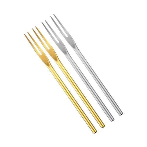 VERDANVERSE 4 Stück Teiliges Edelstahl Obstgabeln in Gold und Silber Kreative Dessertgabeln für Kuchen Party Hochzeitsbesteck Stilvolle Vorspeisengabeln für Bar Fest und Zuhause VERDANVERSE 4 Stück Teiliges Edelstahl Obstgabeln in Gold und Silber Kreative Dessertgabeln für Kuchen Party Hochzeitsbesteck Stilvolle Vorspeisengabeln für Bar Fest und Zuhause von VERDANVERSE