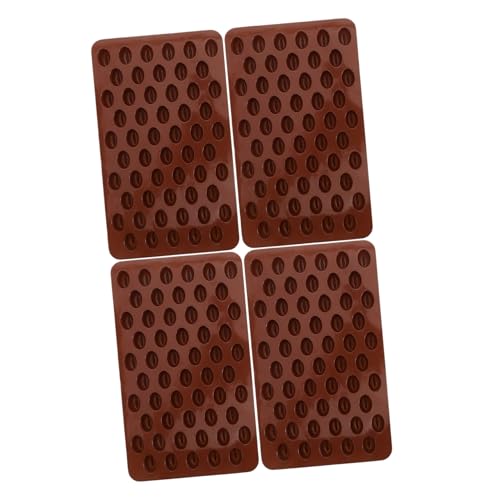 VERDANVERSE 4 Stück Teiliges Silikon Kaffeebohnen Backform Antihaft Pralinenform für Schokolade Kuchen Eiswürfel Mikrowellen Ofen und Gefrierschrankgeeignet Platzsparend für DIY Desserts und von VERDANVERSE
