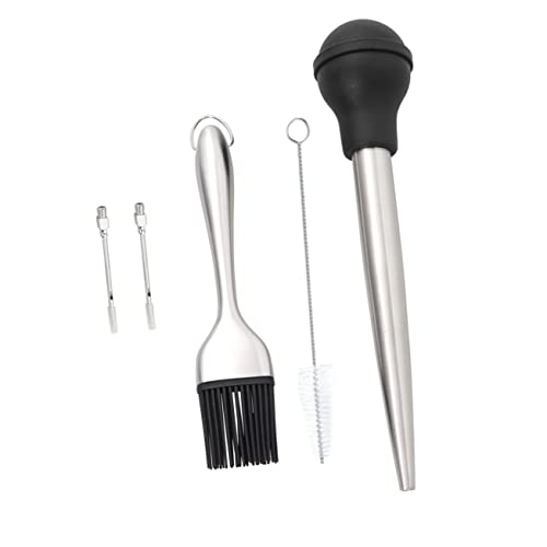 VERDANVERSE 4 Stück Truthahn Baster Set Teilig mit Lebensmittelechtem Silikonölpinsel und Reinigungsbürste Langlebig Sicher für Barbecue und Saftige Fleischzubereitung Schwarz VERDANVERSE 4 Stück Truthahn Baster Set Teilig mit Lebensmittelechtem Silikonölpinsel und Reinigungsbürste Langlebig Sicher für Barbecue und Saftige Fleischzubereitung Schwarz von VERDANVERSE