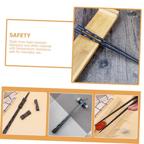 VERDANVERSE 5 Paare Hitzebeständige Fiberglas Essstäbchen Rutschfestes Design Langlebig Wiederverwendbar Japanische Sushi Stäbchen für Asiatisches Besteck VERDANVERSE 5 Paare Hitzebeständige Fiberglas Essstäbchen Rutschfestes Design Langlebig Wiederverwendbar Japanische Sushi Stäbchen für Asiatisches Besteck von VERDANVERSE