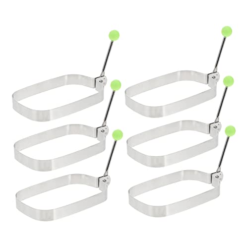 VERDANVERSE 6 Stück Eierkochform Set Teilig Eierformer für Spiegeleier Pfannkuchen Omelettes Antihaft Ringe für Einfache Zubereitung für Frühstück DIY Snacks von VERDANVERSE