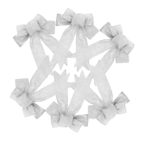VERDANVERSE 6 Stück Große Kreative Weihnachts-Schleifen mit Goldfarbenem Rand und Glitzer Vielseitige Party Hochzeitsdekoration Leichte Formstabile Deko für Weihnachtsbaum Geschenke und Feste von VERDANVERSE