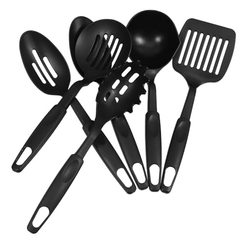 VERDANVERSE 6 Stück Teiliges Hitzebeständiges Nylon Kochlöffel Set für Haushaltspraxis Ergonomische Küchenutensilien Spülmaschinenfest Robust und Sicher für Beschichtetes Kochgeschirr von VERDANVERSE