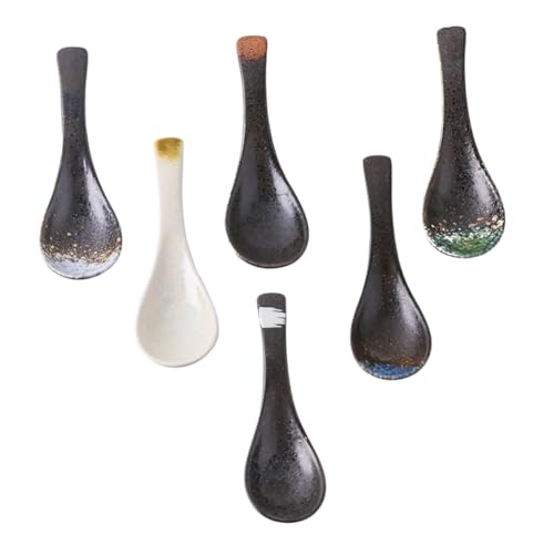 VERDANVERSE 6 Stück Teiliges Japanische Keramik Suppenschalen mit Ergonomischem Griff Vielseitige Esslöffel für Reis Suppe und Desserts Stilvolles Design für Zuhause und Küche Zufällige Farbe VERDANVERSE 6 Stück Teiliges Japanische Keramik Suppenschalen mit Ergonomischem Griff Vielseitige Esslöffel für Reis Suppe und Desserts Stilvolles Design für Zuhause und Küche Zufällige Farbe von VERDANVERSE
