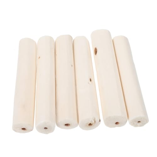 VERDANVERSE 6 Stück Teiliges Natürliches Papageien Kauspielzeug aus Langlebig und Sicher Fördert Gesunde Schnabelpflege für Wellensittiche Nymphensittiche und Kleine Papageien im Käfig von VERDANVERSE