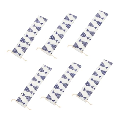 VERDANVERSE 6 Stück Teiliges Stoffbeutel mit Zugband Faltbare Leichte Reise essstäbchen etuis aus Baumwolle und Leinen Praktische Aufbewahrungstasche für Besteck Wiederverwendbar für Picknick VERDANVERSE 6 Stück Teiliges Stoffbeutel mit Zugband Faltbare Leichte Reise essstäbchen etuis aus Baumwolle und Leinen Praktische Aufbewahrungstasche für Besteck Wiederverwendbar für Picknick von VERDANVERSE