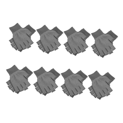 VERDANVERSE 8 Paare Fingerlose Arbeitshandschuhe Unisex Atmungsaktiv Rutschfest für Gartenarbeit Handwerk Outdoor Halbfinger Strickhandschuhe Komfortabel Langlebig für Herren Damen von VERDANVERSE