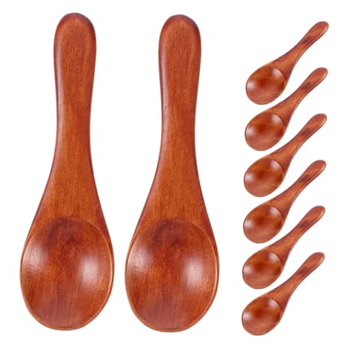 VERDANVERSE 8 Stück Löffel fester Holzdessert kleine Holzlöffel kleiner Zuckerlöffel Teelöffel aus Holz Mini Holzlöffel Gewürzlöffel aus Holz Marmeladenlöffel aus Braun VERDANVERSE 8 Stück Löffel fester Holzdessert kleine Holzlöffel kleiner Zuckerlöffel Teelöffel aus Holz Mini Holzlöffel Gewürzlöffel aus Holz Marmeladenlöffel aus Braun von VERDANVERSE