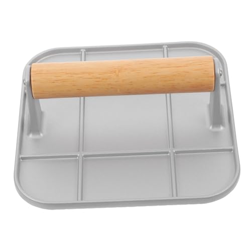 VERDANVERSE Aluminium Burgerpresse Manuell Quadratisch Silber Burger Patty Maker Langlebig Antihaft Home Patty Press für Einfache Burgerpatties für Grillfans und DIY Hamburgerliebhaber von VERDANVERSE
