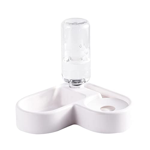 VERDANVERSE Automatischer Wasser und Futternapf für Haustiere Wasserspender für Hunde und Katzen Weiß Praktischer Futterspender mit Einzigartigem Design und Rutschfester Basis von VERDANVERSE