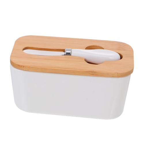 VERDANVERSE Butterdose Porzellan mit Bambusdeckel und Buttermesser Kleine Butter Aufbewahrungsbox Luftdichte Butterdose für Frische Butterlagerung Hygienisch und Dekorativ für Küche und VERDANVERSE Butterdose Porzellan mit Bambusdeckel und Buttermesser Kleine Butter Aufbewahrungsbox Luftdichte Butterdose für Frische Butterlagerung Hygienisch und Dekorativ für Küche und von VERDANVERSE