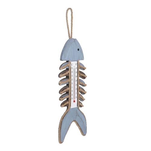 VERDANVERSE Dekoratives Fischtrockenform Wandthermometer für und Außenbereich Temperaturmessgerät für Garten Wohnzimmer und Terrasse von VERDANVERSE