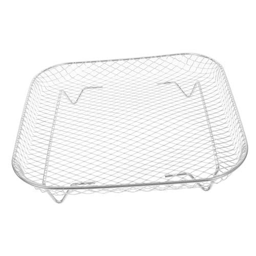 VERDANVERSE Eckiges Airfryer Backgitter Hitzebeständiges Vielseitiges Grill und Dörrautomat Zubehör Quadratisches Drahtrost für Heißluftfritteusen und Backofen zum Entwässern und von VERDANVERSE