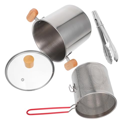 VERDANVERSE Edelstahl Fritteuse mit Korb Doppelgriff Frittier und Kochtopf Tiefe Konstruktion gegen Ölspritzer Kompakte Kleine Fritteuse für Haushalt und Familiengebrauch VERDANVERSE Edelstahl Fritteuse mit Korb Doppelgriff Frittier und Kochtopf Tiefe Konstruktion gegen Ölspritzer Kompakte Kleine Fritteuse für Haushalt und Familiengebrauch von VERDANVERSE