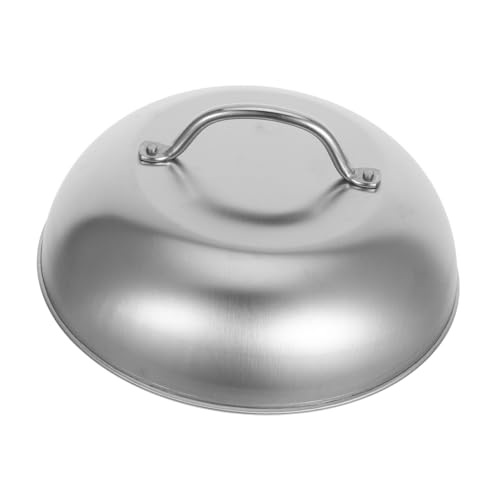 VERDANVERSE Edelstahl Grillabdeckung Rund Leichte Vielseitige Bastehaube für Outdoor Grillen Geeignet für Dampfen und Teppanyaki Einfache Reinigung für Küche und Imbissbetrieb von VERDANVERSE