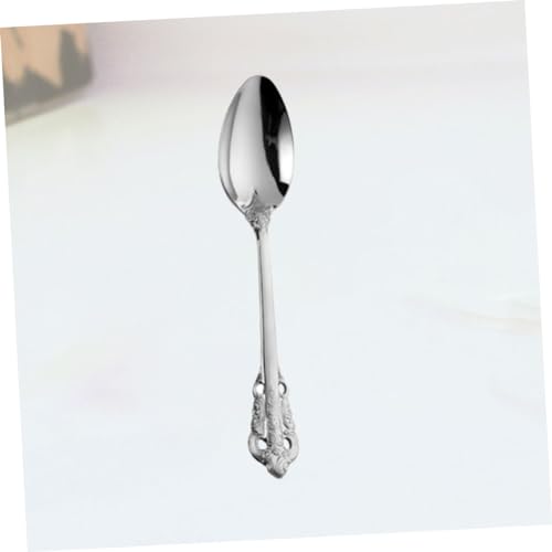 VERDANVERSE Edelstahl Löffel für Hotel und Zuhause Leichtes Metal Besteck mit Elegantem Design Einfache Reinigung Silberfarbene Western Esslöffel Langlebiges und Stilvolles Tafelsilber von VERDANVERSE