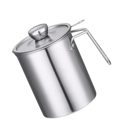 VERDANVERSE Edelstahl Ölfilterbehälter mit Sieb und Anti heiß Griff Rostfreier Kitchen Storage Container zum Filtern und Aufbewahren von Öl und Sojamilch Tropffreier Ölabscheider für Haushalt VERDANVERSE Edelstahl Ölfilterbehälter mit Sieb und Anti heiß Griff Rostfreier Kitchen Storage Container zum Filtern und Aufbewahren von Öl und Sojamilch Tropffreier Ölabscheider für Haushalt von VERDANVERSE