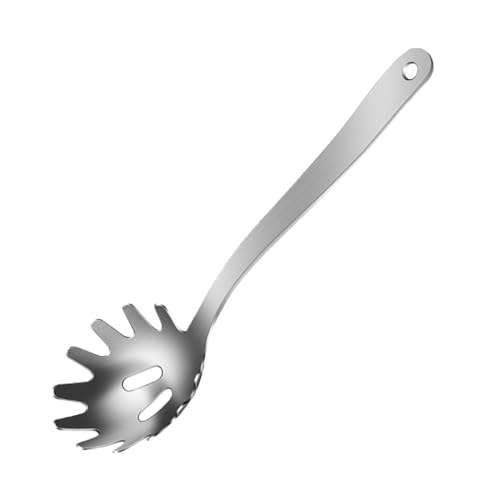 VERDANVERSE Edelstahl Pasta Server Löffel mit Zähnen Rostfrei Langlebig und Formstabil Vielseitig für Nudeln Spaghetti Ramen Einfach zu Reinigen Küchenhelfer für Zuhause von VERDANVERSE