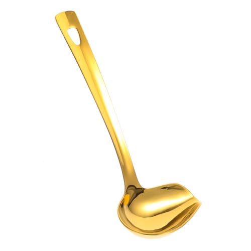 VERDANVERSE Edelstahl Soßenlöffel mit Ausgießer Küchenlöffel Öl und Steak Soßenkelle Servierlöffel für Küche und Restaurant Robust Poliert Langlebig Goldfarben VERDANVERSE Edelstahl Soßenlöffel mit Ausgießer Küchenlöffel Öl und Steak Soßenkelle Servierlöffel für Küche und Restaurant Robust Poliert Langlebig Goldfarben von VERDANVERSE