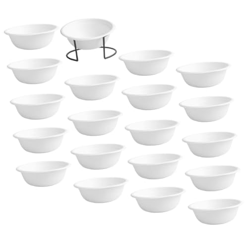 VERDANVERSE Einweg Napf für Haustiere Teiliges Biologisch Abbaubarer Pappnäpfe mit Schwarzem Halter Auslaufsicheres Design Verhindert Verschütten Kompakt und Leicht für Kleine Hunde Katzen von VERDANVERSE