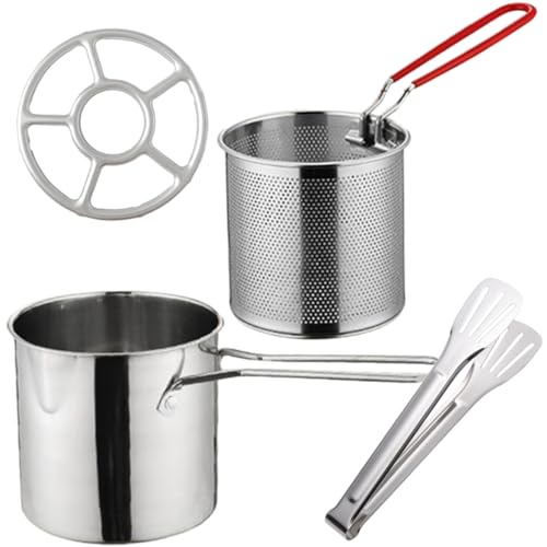 VERDANVERSE Frittierkorb Mini Frittiertopf mit Ergonomischem Griff für Pommes Snacks und für Zuhause und Unterwegs von VERDANVERSE
