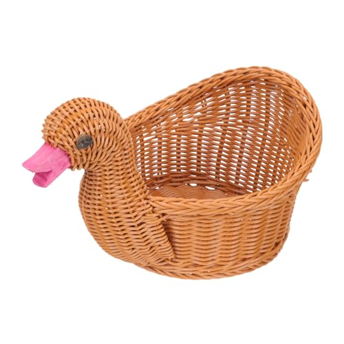 VERDANVERSE Geflochtener Aufbewahrungskorb in Entenform Vielseitiger Rattan imitat Korb für Snacks Obst Geschenke Stabiles Design für Wohnzimmer und Picknick Dekorativ und Praktisch VERDANVERSE Geflochtener Aufbewahrungskorb in Entenform Vielseitiger Rattan imitat Korb für Snacks Obst Geschenke Stabiles Design für Wohnzimmer und Picknick Dekorativ und Praktisch von VERDANVERSE