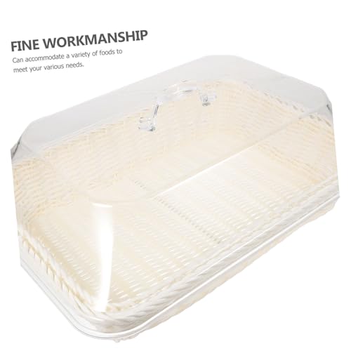 VERDANVERSE Geflochtener Brotkorb mit Transparentem Deckel Vielseitiger Aufbewahrungskorb für Brot Kuchen Obst Snacks Küchenkorb für Tisch und Party Wiederverwendbar VERDANVERSE Geflochtener Brotkorb mit Transparentem Deckel Vielseitiger Aufbewahrungskorb für Brot Kuchen Obst Snacks Küchenkorb für Tisch und Party Wiederverwendbar von VERDANVERSE