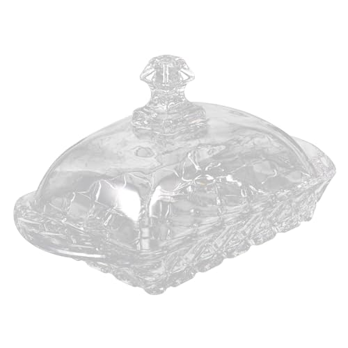 VERDANVERSE Glas Butterdose mit Deckel Transparente mit Frischhaltefunktion Quadratische Aufbewahrungsbox für Butter und Käse Hygienisch und Sicher für Küche Teilig von VERDANVERSE