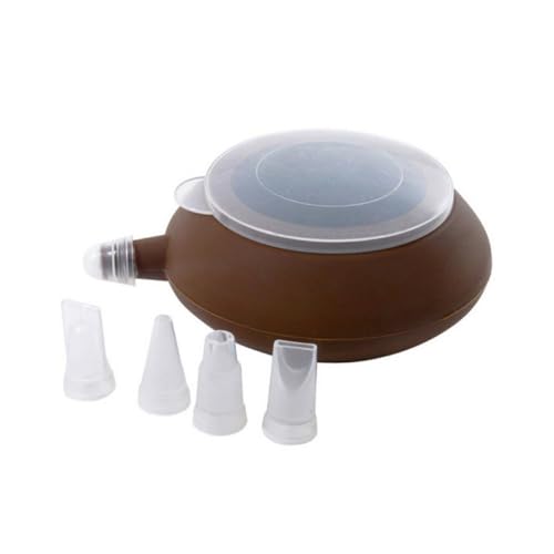 VERDANVERSE Großer Teekannen Silikon Spritzbeutel mit Tüllen Set Lebensmittelecht Hitzebeständig Flexibel Antihaftbeschichtet Wiederverwendbar für Kuchen Macarons Kekse und Muffins Kaffee von VERDANVERSE