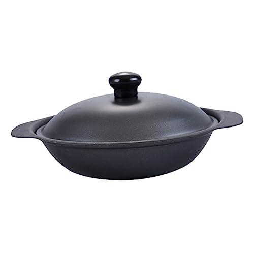 VERDANVERSE Gusseisen Casserole mit Deckel Antihaftbeschichteter Kochtopf für Suppen und Schmorgerichte Hochtemperaturbeständig Gleichmäßige Hitzeverteilung Haushalts Eisentopf für Gesunde von VERDANVERSE