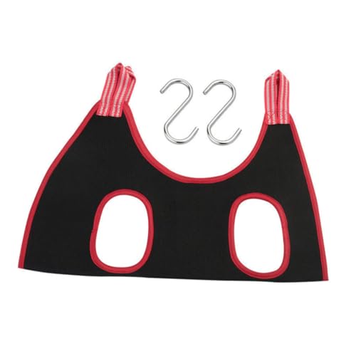 VERDANVERSE Hängematte Katzenbett Erhöht Belastbar für Katzen Welpen Kleine Haustiere Atmungsaktiv Schwarz Rot Platzsparend Erweiterbar Einfache Stabiles Design Vielseitig Verwendbar von VERDANVERSE