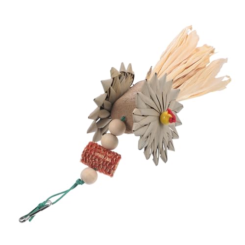VERDANVERSE Hängendes Vogelspielzeug Aus Natürlichem Maisschalenmaterial Kauspielzeug Für Papageien Und Wellensittiche Robust Und Langlebig Zubehör Zur Käfigdekoration Beschäftigung von VERDANVERSE