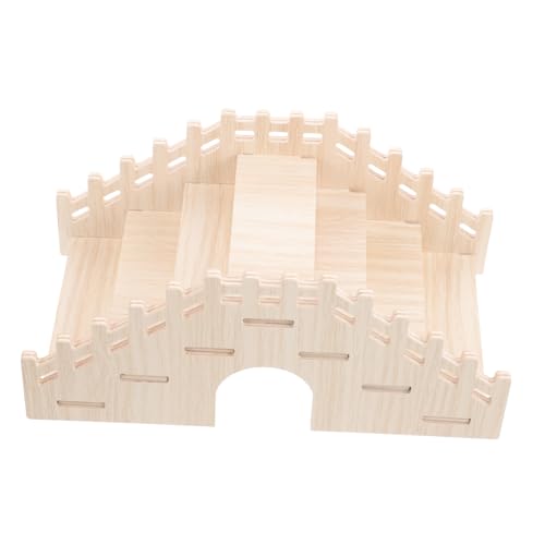 VERDANVERSE Hamster Kletterleiter aus Massivem Holz Stabiles Kleintierspielzeug mit Brücke Multifunktionale Spiel und Trainingsleiter für Hamster Chinchillas und Kleine Haustiere Sicher und von VERDANVERSE