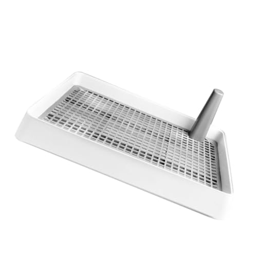 VERDANVERSE Haushalts hundetoilette aus Dickem Kunststoff Rutschfestes Welpentoilettentrainingstablett mit Hohem Spritzschutzfrei Robustes Welpenzubehör Skandinavisch Weiß von VERDANVERSE