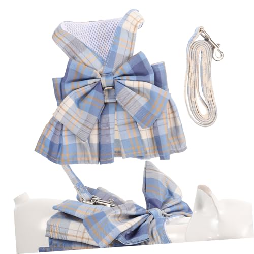 VERDANVERSE Haustierweste Rock Gurte kleine Tierleinen Hase süß Verstellbarer Hase Kaninchen Hasengeschirr und Leine tragbare Hasenleine Haustier-Geschirr im Bogen-Design Polyester Himmelblau VERDANVERSE Haustierweste Rock Gurte kleine Tierleinen Hase süß Verstellbarer Hase Kaninchen Hasengeschirr und Leine tragbare Hasenleine Haustier-Geschirr im Bogen-Design Polyester Himmelblau von VERDANVERSE
