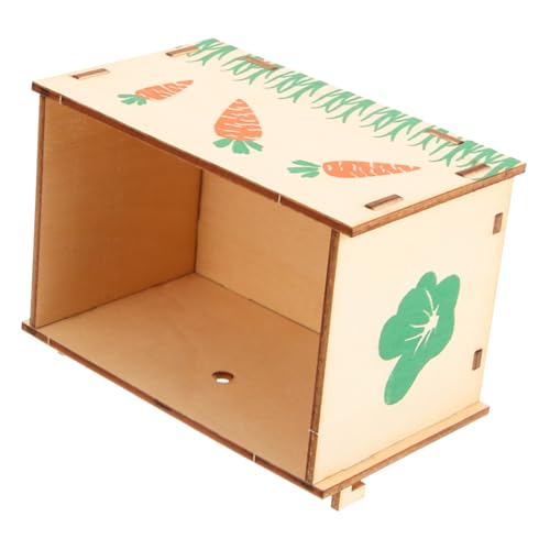 VERDANVERSE Holz Futterhalter für Kaninchen und Hamster Beißfestes Heufutter Rack Platzsparender Napfhalter aus Natürlichem Holz Langlebig und Sicher für Kleine Haustiere Täglicher von VERDANVERSE