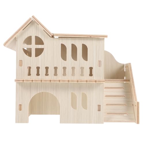 VERDANVERSE Holz Hamsterhaus mit Doppelstock Dekoratives Versteck und Spielhaus für Zwerghamster Geräumige Villa mit Sicherem Langlebigem Material Geeignet für Kleine Nagetiere und VERDANVERSE Holz Hamsterhaus mit Doppelstock Dekoratives Versteck und Spielhaus für Zwerghamster Geräumige Villa mit Sicherem Langlebigem Material Geeignet für Kleine Nagetiere und von VERDANVERSE