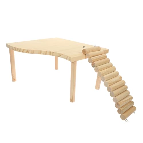 VERDANVERSE Interessante Hamsterplattform aus Holz mit Leiter Multifunktionale Kletterplattform für Hamster Meerschweinchen und Nagerkäfig Fördert Balance Bewegung und Kauinstinkt Natürlich VERDANVERSE Interessante Hamsterplattform aus Holz mit Leiter Multifunktionale Kletterplattform für Hamster Meerschweinchen und Nagerkäfig Fördert Balance Bewegung und Kauinstinkt Natürlich von VERDANVERSE