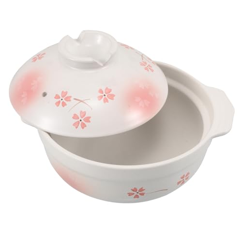 VERDANVERSE Japanischer Donabe Tontopf mit Deckel Hitzebeständiger Grober für Reis Suppe und Traditioneller Kochtopf im Japanischen Stil für Familienalltag von VERDANVERSE