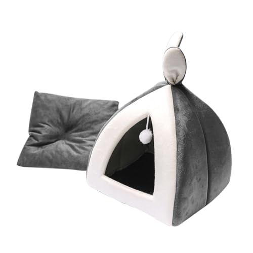 VERDANVERSE Katzenhaus Multifunktionales Katzenbett mit Spielzeugball für Schlaf Spiel und Rückzug für Kleine Haustiere Sicher und Bequem von VERDANVERSE