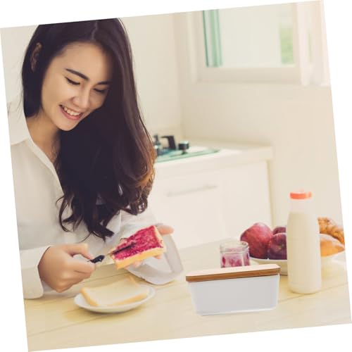 VERDANVERSE Keramik Butterdose mit Holzdeckel Rechteckiger Butterbehälter für Zuhause Vielseitiger Butter und Dessertaufbewahrer Stilvoller Porzellanhalter für Küche und Frühstückstisch VERDANVERSE Keramik Butterdose mit Holzdeckel Rechteckiger Butterbehälter für Zuhause Vielseitiger Butter und Dessertaufbewahrer Stilvoller Porzellanhalter für Küche und Frühstückstisch von VERDANVERSE