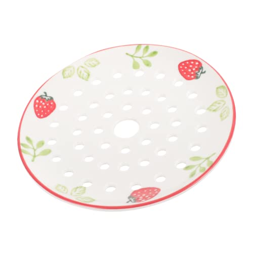 VERDANVERSE Keramik Dampfgarer mit Löchern Poröse Dampfplatte für Knödel und Brötchen Hitzebeständig Langlebig Vielseitig Einsetzbar zum Dämpfen von Reis Fisch und Gemüse Spülmaschinenfest von VERDANVERSE