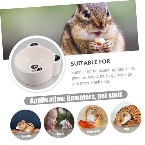 VERDANVERSE Keramik Futternapf für Kleine Tiere rutschfest und Kippsicher mit Niedlichem Cartoon als und Wasserschale für Hamster Meerschweinchen und Kleintiere Leicht zu Reinigen von VERDANVERSE