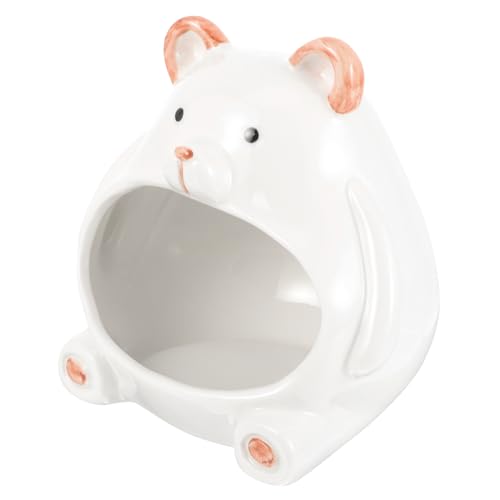 VERDANVERSE Keramisches Hamsterhaus mit Kühlfunktion Abnehmbares Dach Dekoratives Versteck für Kleintiere Sicheres und Langlebiges Material für Schlaf und Spiel von VERDANVERSE