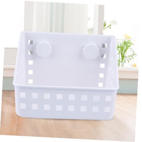 VERDANVERSE Kleiner Kunststoff Futterhalter mit Saugnapf für Kaninchen Meerschweinchen und Chinchillas Einfacher Käfig Clip für Heu und Gras Praktischer Nager Futterspender Einsetzbar von VERDANVERSE