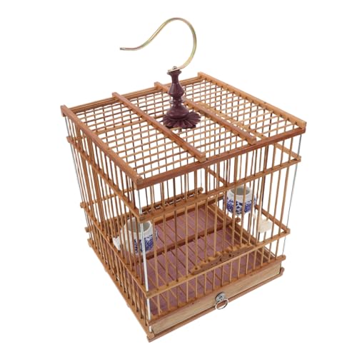 VERDANVERSE Vogelkäfig Mit Herausnehmbarem Tablett Und Aufhängehaken Rechteckiger Vogelkäfig Für Wellensittiche Und Singvögel Karbonisierte Oberfläche Für Verbesserte Haltbarkeit von VERDANVERSE