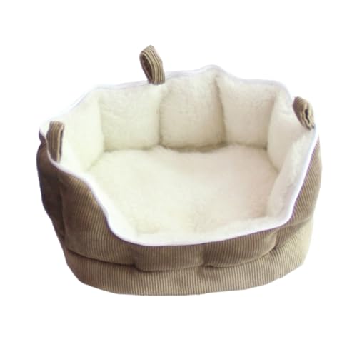 VERDANVERSE Kleines Haustier Schlafsofa Bequeme Hängematte für Frettchen Kaninchen Meerschweinchen Hamster und Mäuse Kaffee Gemütlicher Schlafplatz mit Reißverschluss für Einfachen Zugang von VERDANVERSE