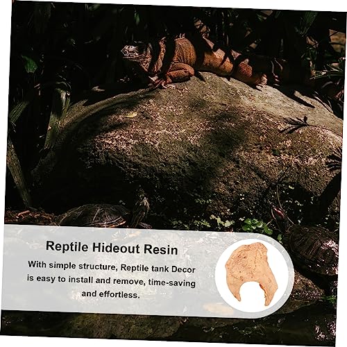 VERDANVERSE Kleines Reptilienversteck aus Langlebigem Resin Natürlicher Unterschlupf und Dekoration für Terrarien Geeignet für Echsen Spinnen Hamster Platzsparend und Leicht für Lebendige von VERDANVERSE